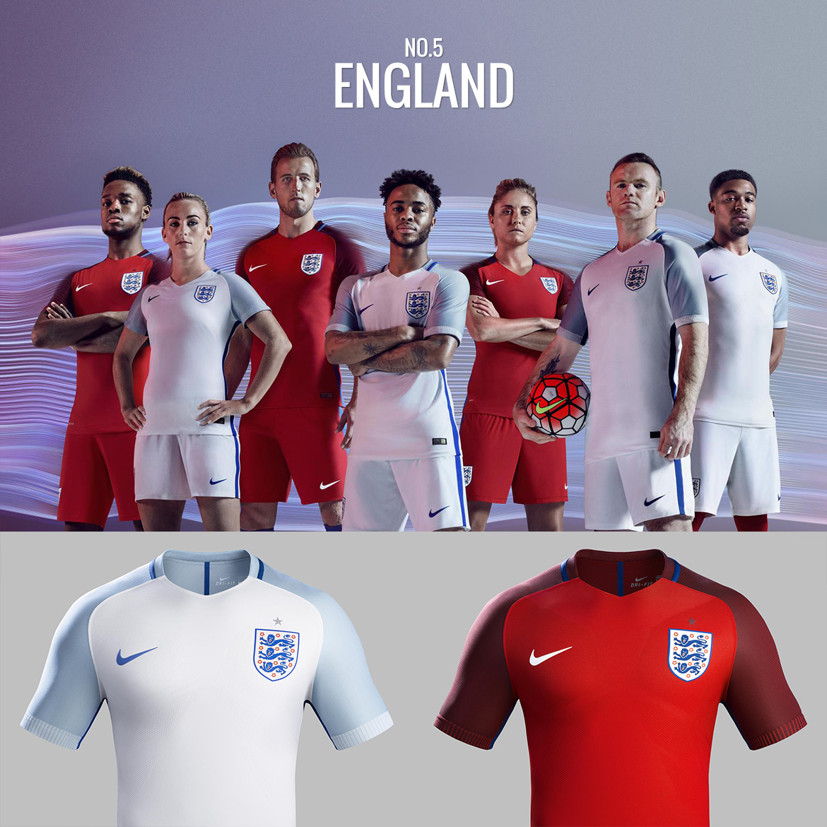UEFA Euro 2016 - England - Football Kit Design